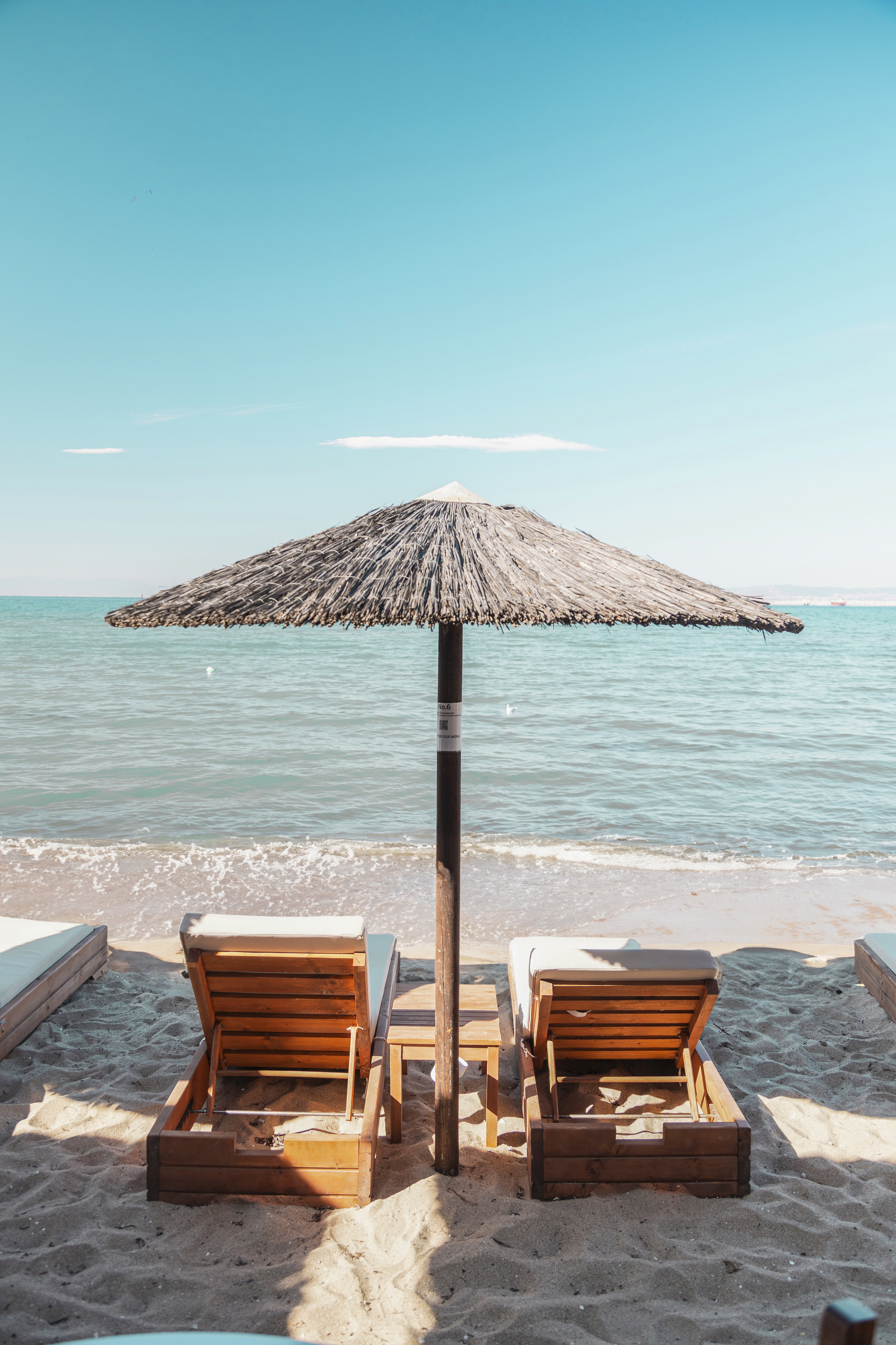 Sea-view sunbeds